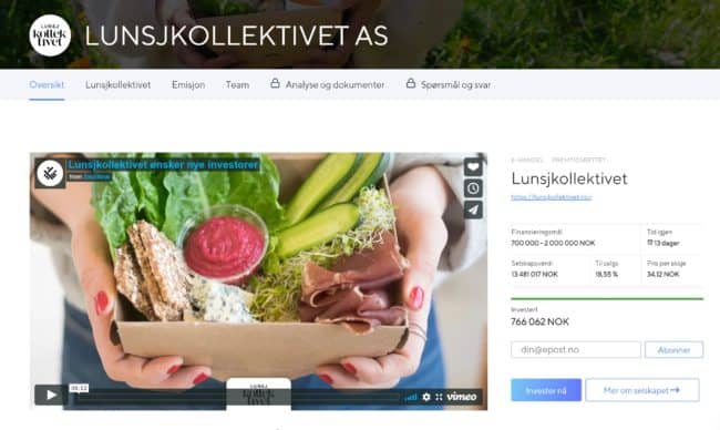 investere i oppstartselskap