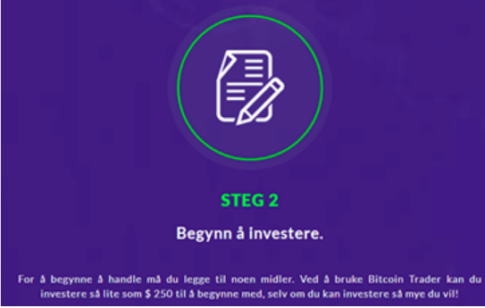 bitcoin trader start investeringen steg 2
