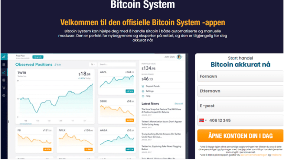 opprett profil på bitcoin system