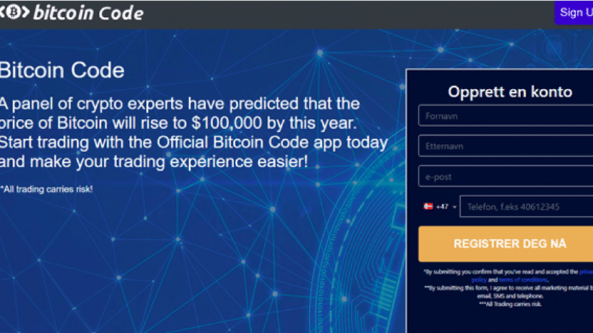 Bitcoin Code - Svindel eller Legit? Se Anmeldelse Her 2026