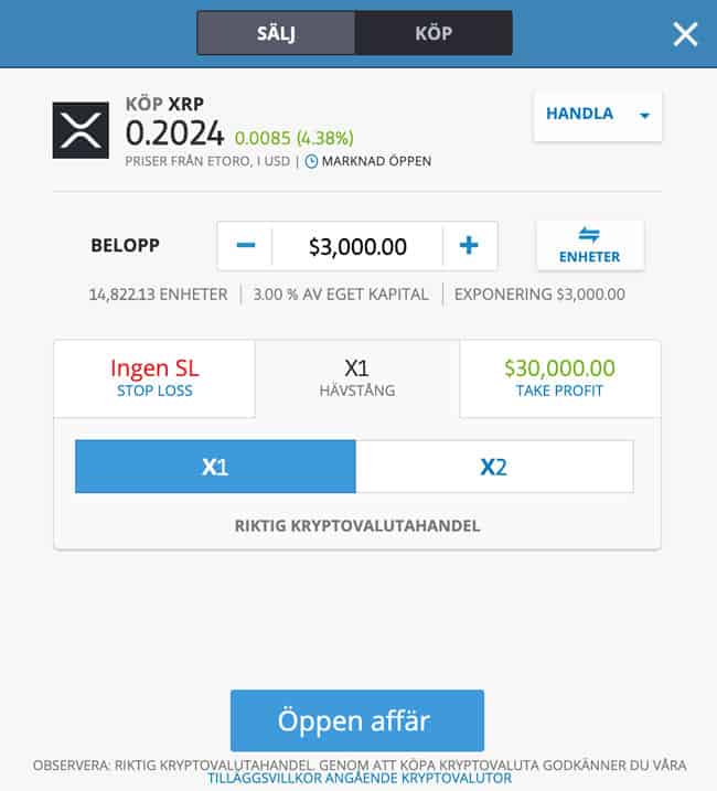 kjøp ripple på etoro