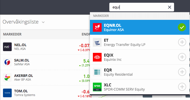 equinor handel etoro
