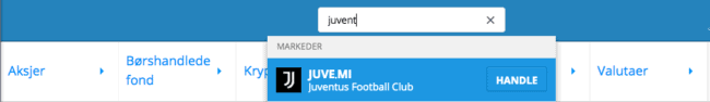 Juventus søk etoro