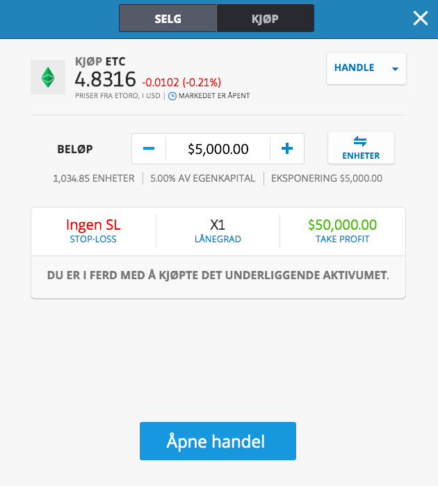 kjøp ethereum classic