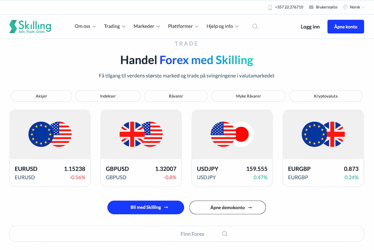 skilling valuta page
