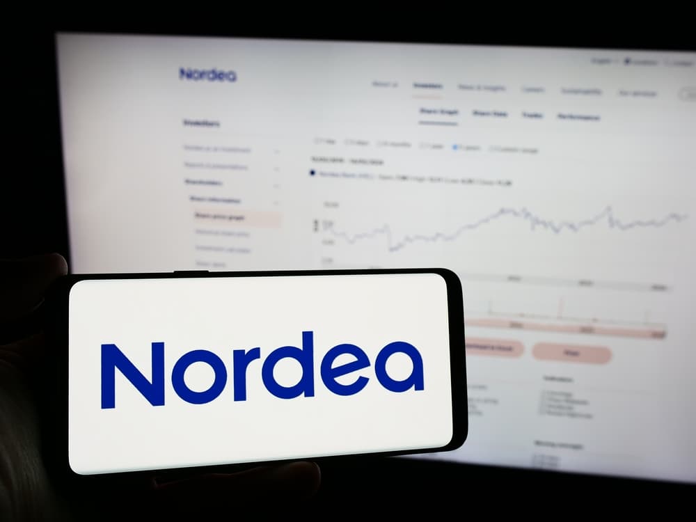 Nordea logo foran nettbanken