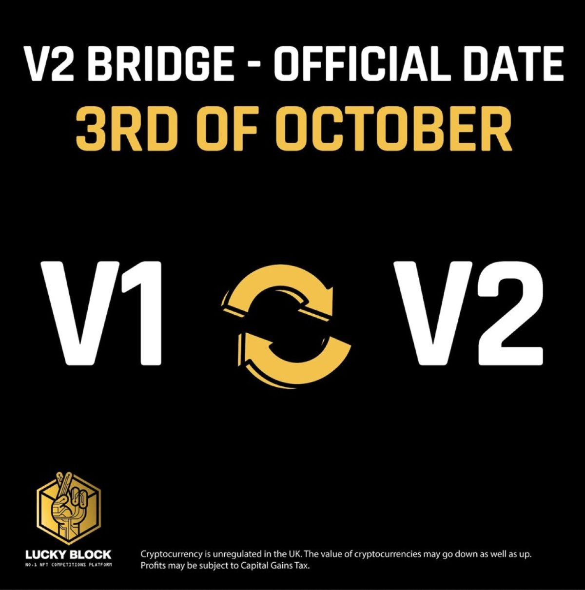 Ethereum bro mellom Lucky Block V1og V2 lansert