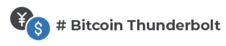 Bitcoin thunderbolt logo