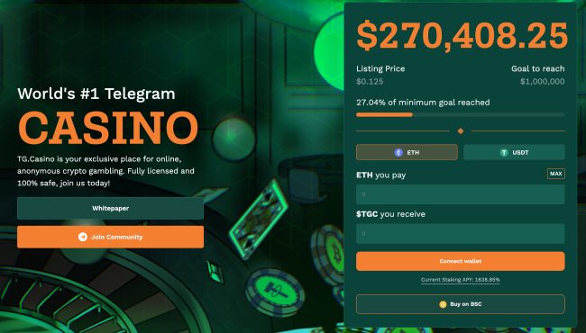tg.Casino presale
