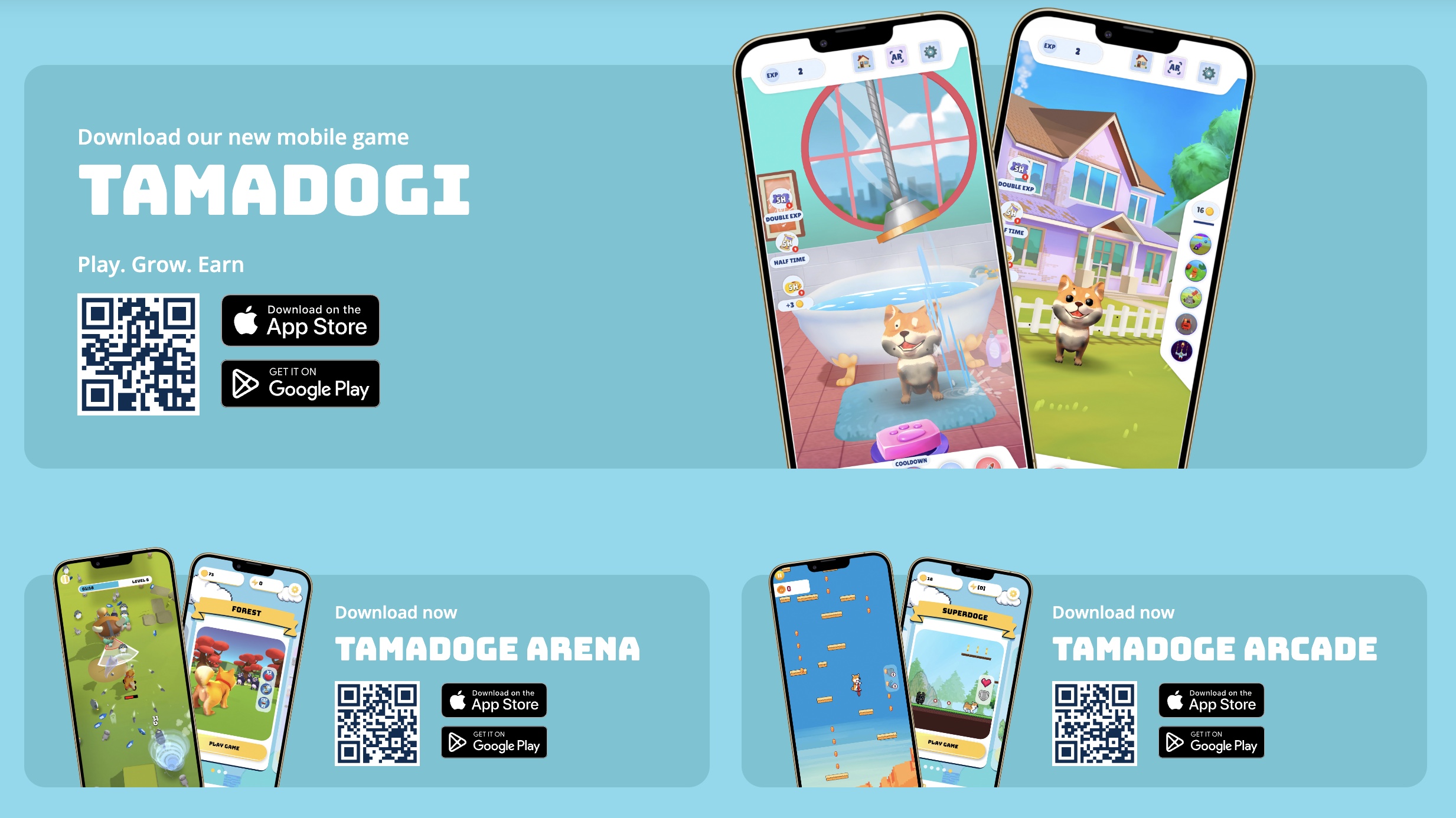 Tamadoge, tamadogi, arena og arcade NFT spill for android