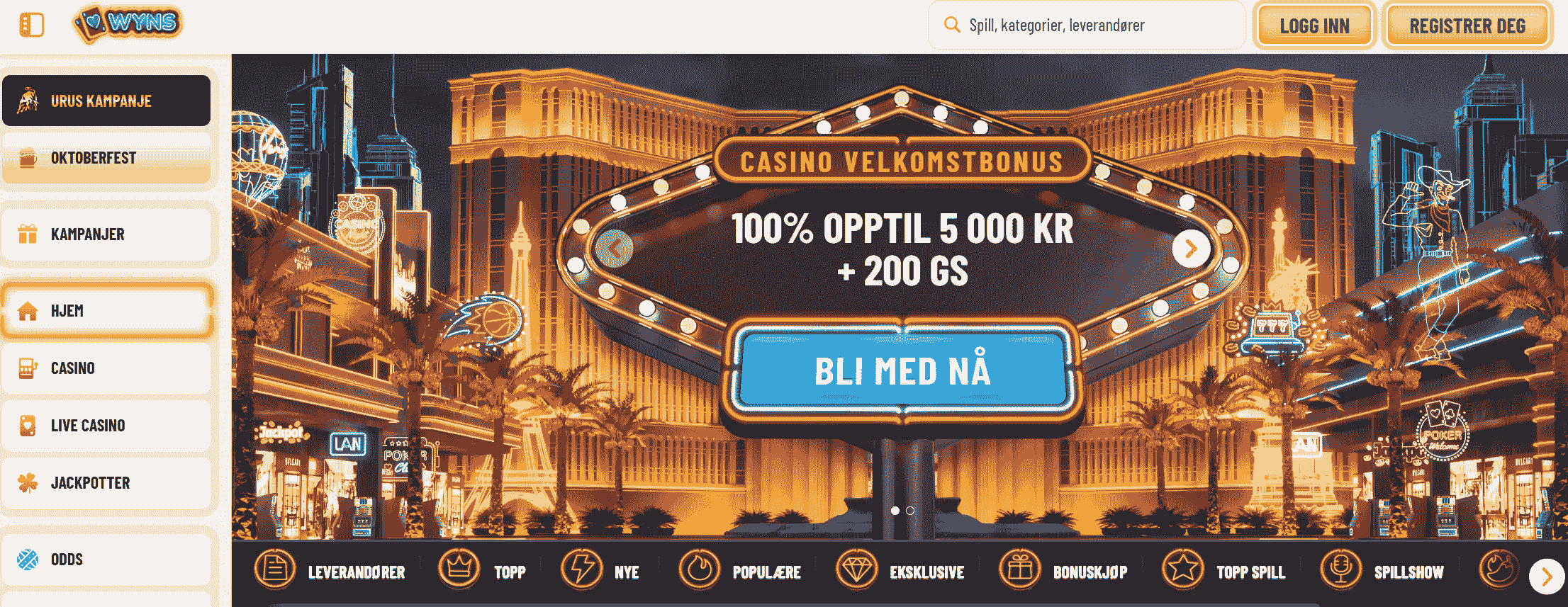 Wyns Casino er et nytt casino på nett