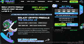 Solaxy presale samler inn over 9,5 millioner dollar.