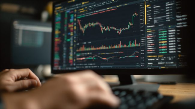 futures trading på dataskjerm